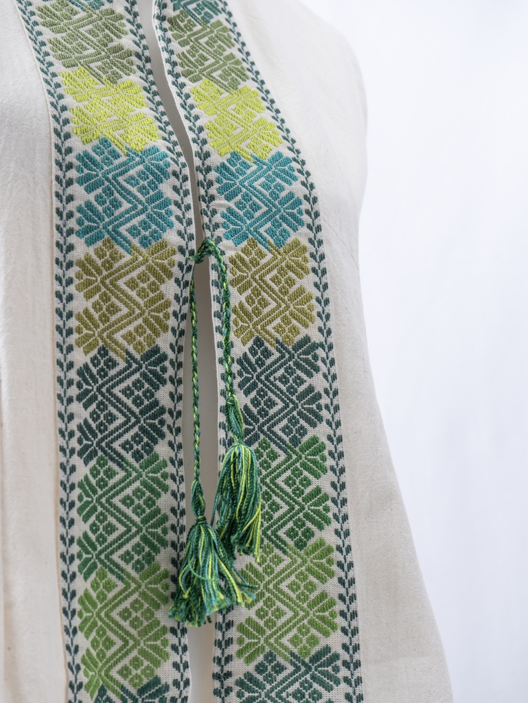 BLUSA LARGA SISADA CON CINTA BORDADA