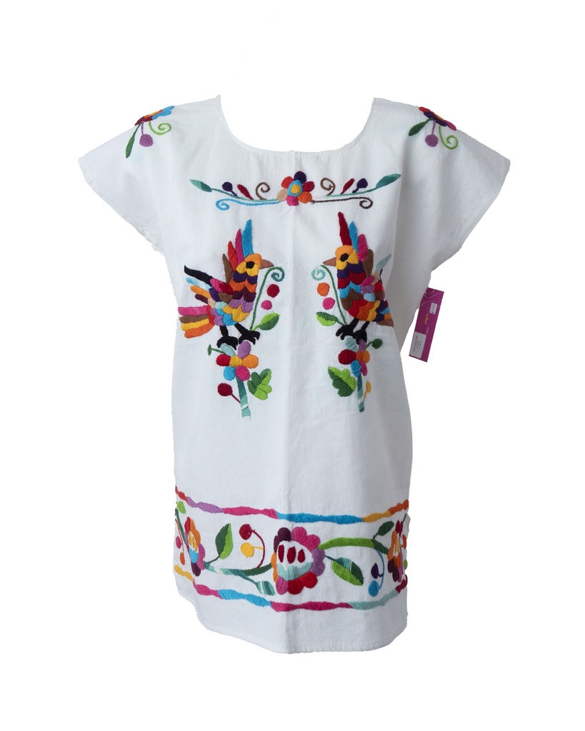 BLUSA MANTA BORDADO PÁJAROS