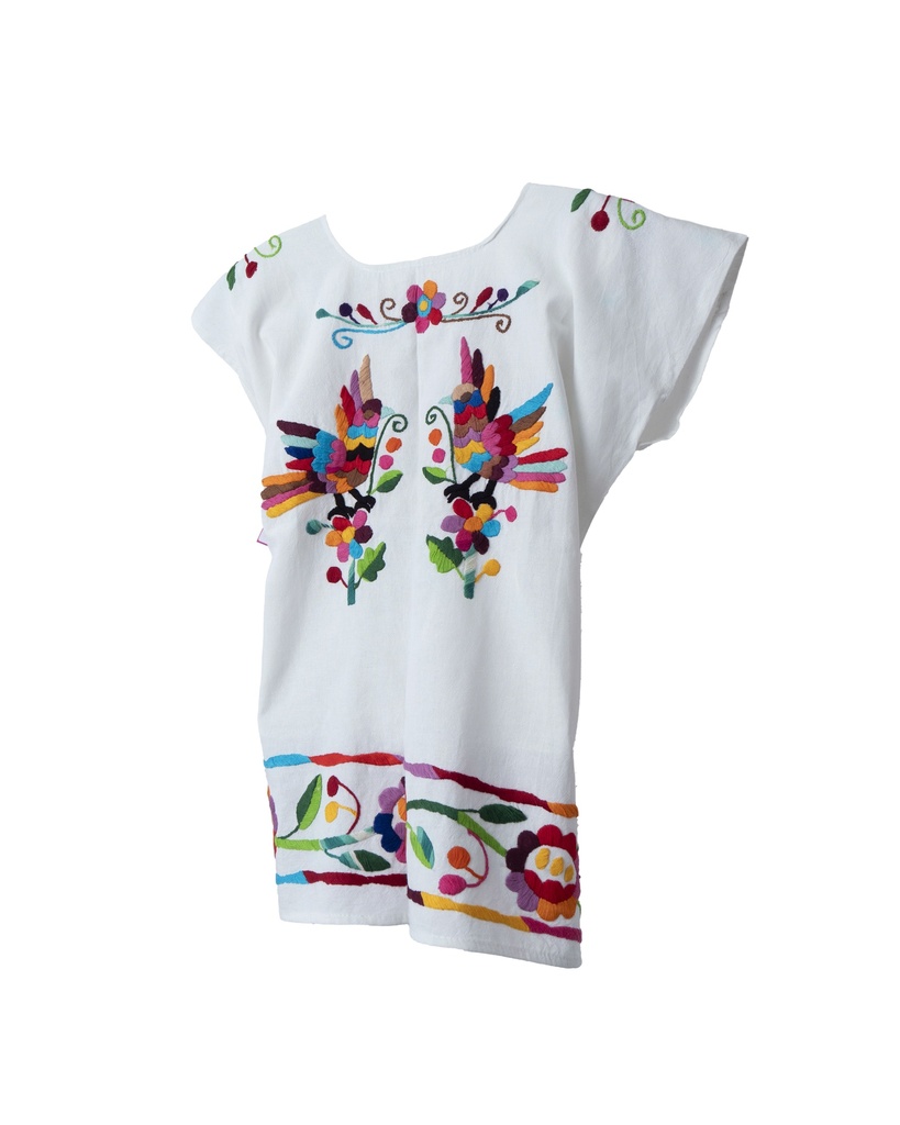 BLUSA MANTA BORDADO PÁJAROS