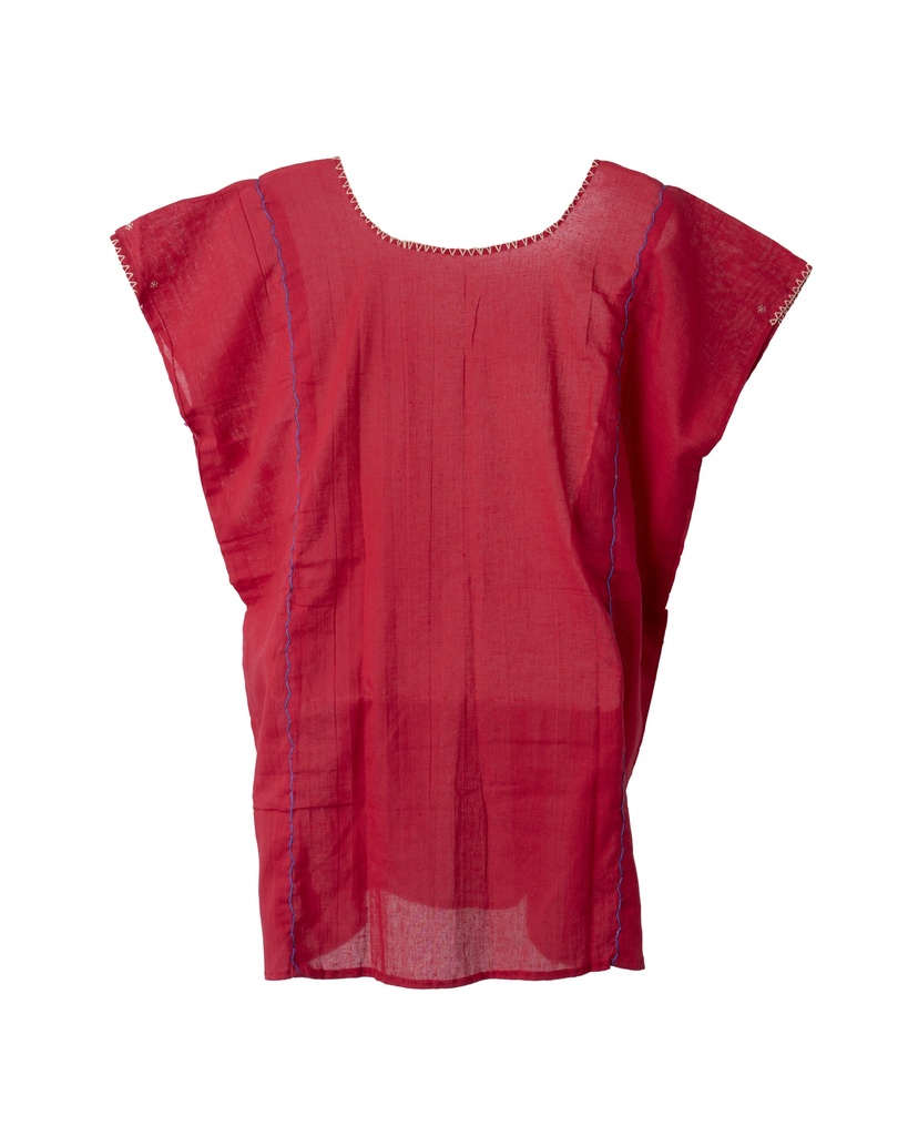 BLUSA ROJA BORDADO MARIPOSAS COLORES