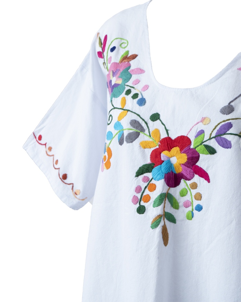 BLUSA MANTA BORDADO FLORES