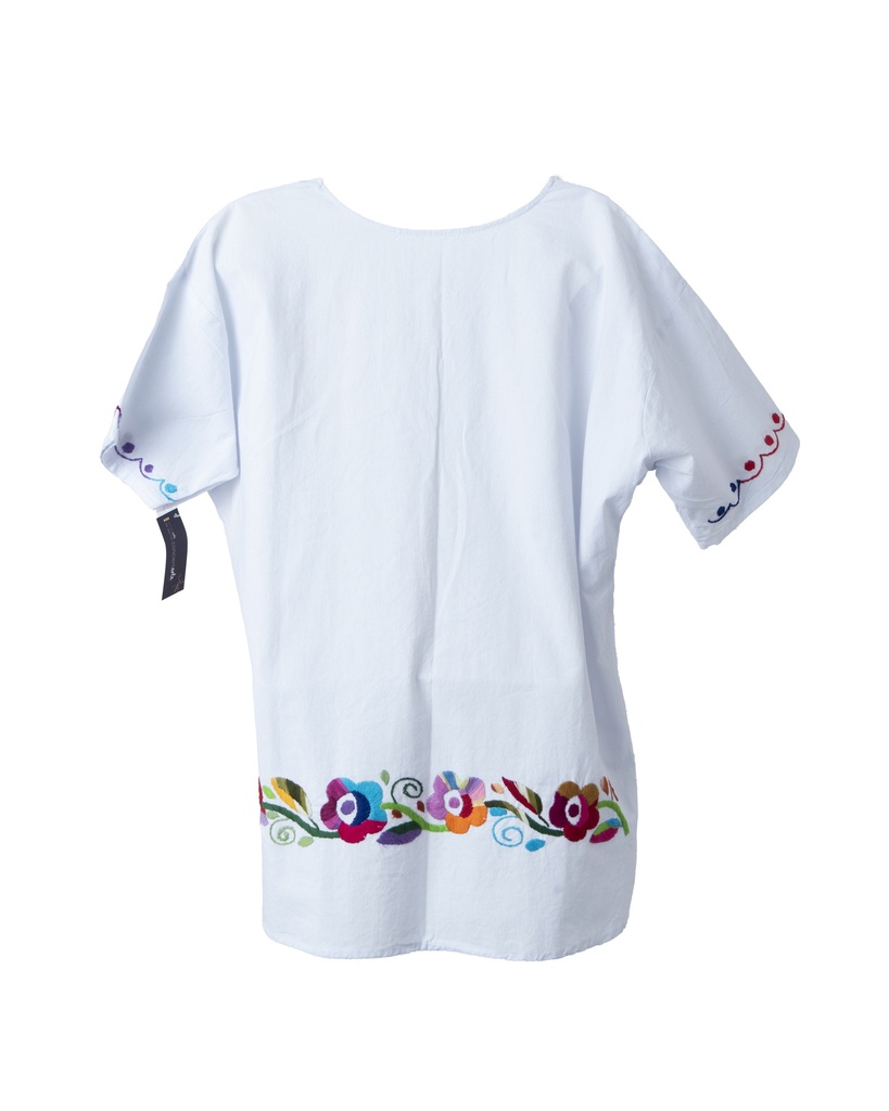 BLUSA MANTA BORDADO FLORES