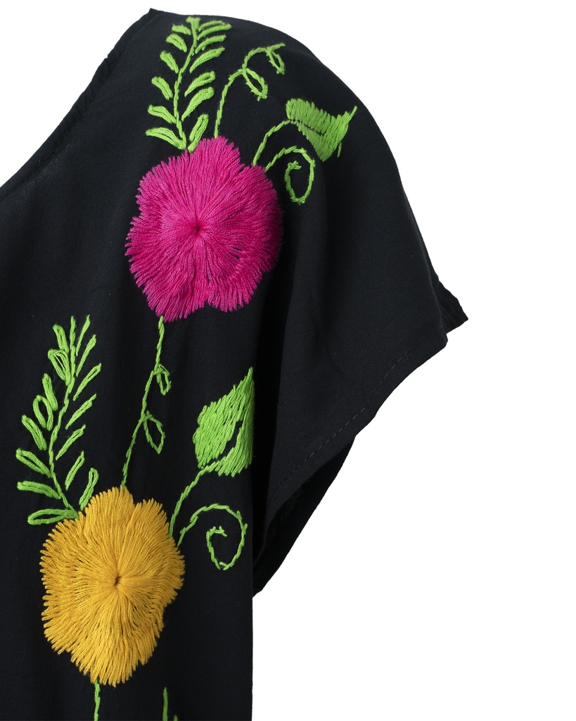 BLUSA BORDADA GUÍAS CLAVELES COLORES