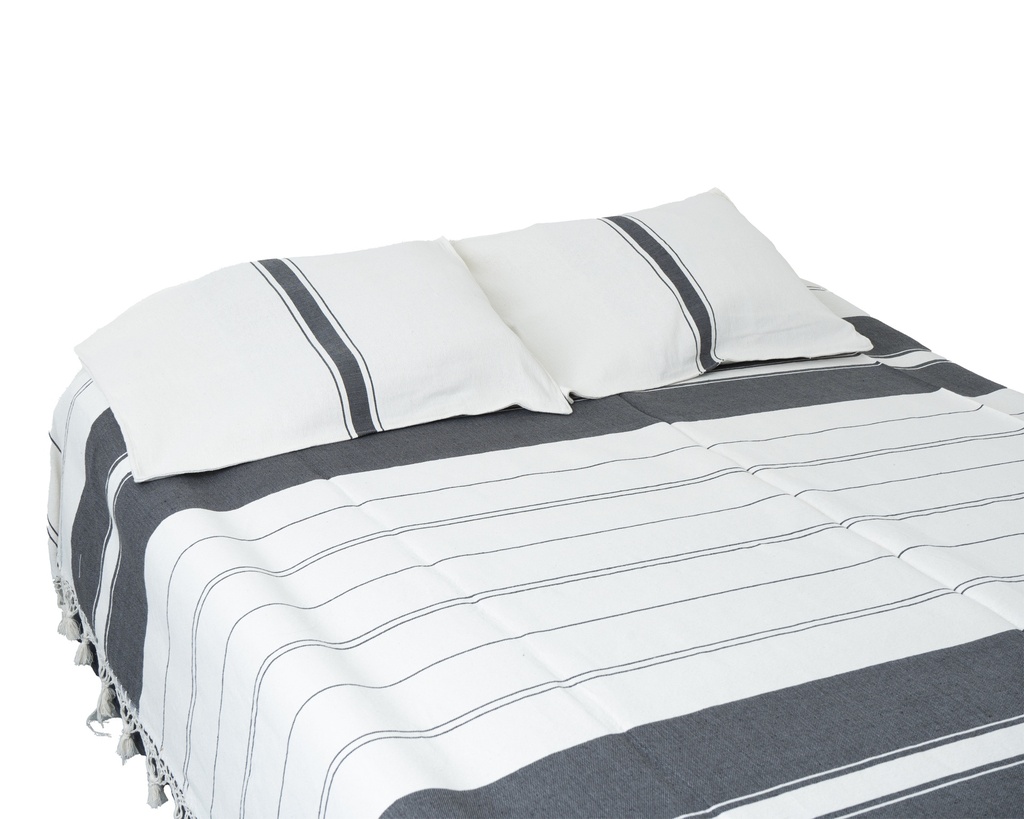 FUNDAS EN  TELAR CON FRANJAS