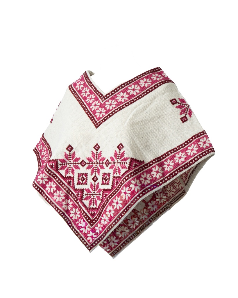 HUIPIL LANA BORDADO ROSA