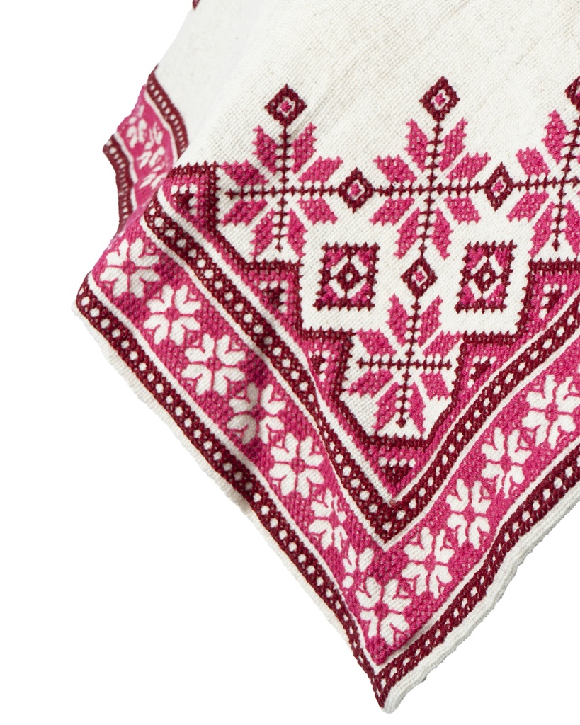 HUIPIL LANA BORDADO ROSA