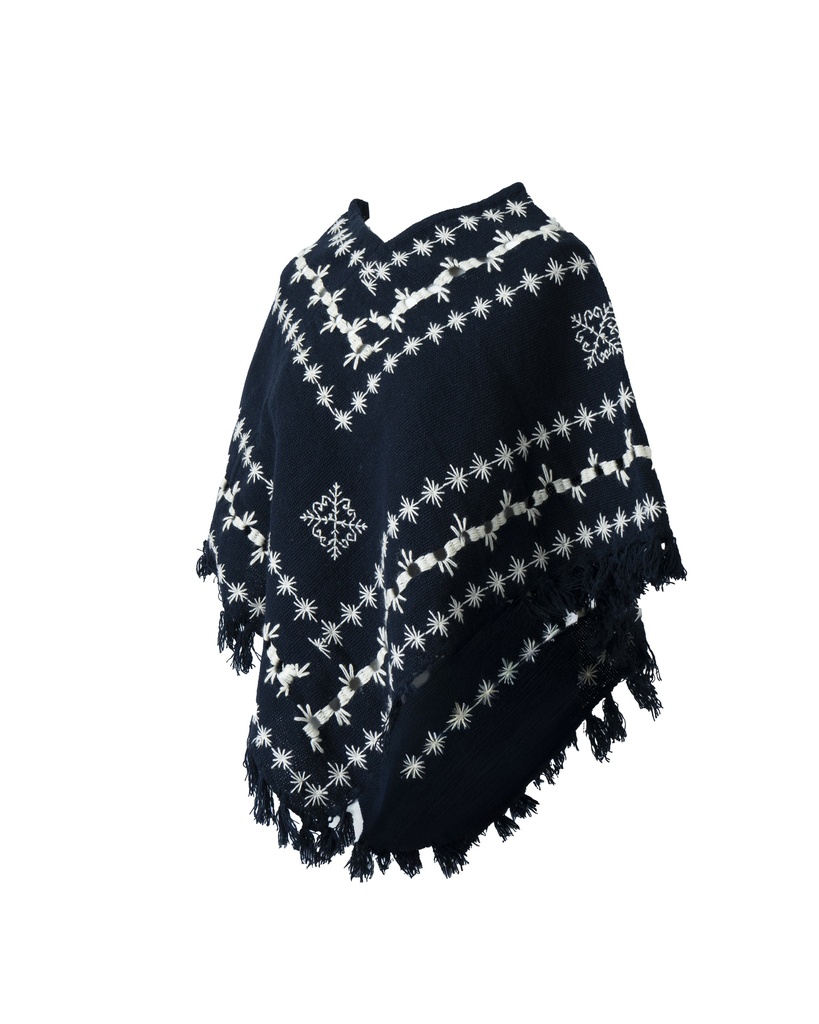 HUIPIL BORDADO DESHILADO CON FLECOS