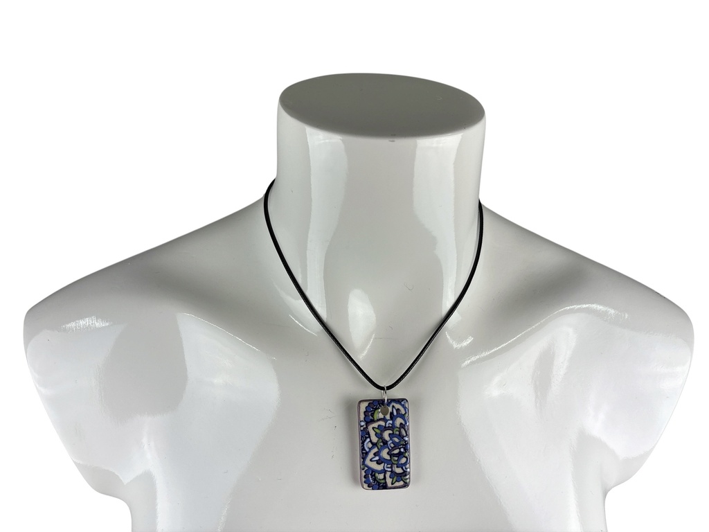 COLLAR CERAMICA RECTÁNGULO CON DISEÑO
