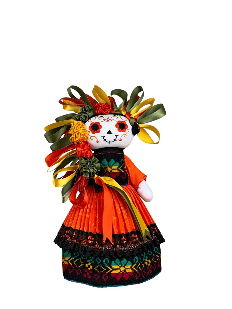 MUÑECA LELE CATRINA Y DOBLE FALDA
