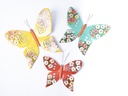 MARIPOSAS MULTICOLOR LATÓN PINTADO