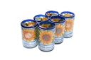 VASOS VIDRIO SOPLADO GIRASOLES