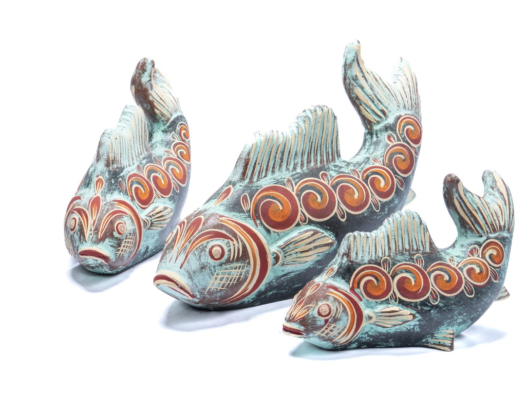JUEGO DE PECES BARRO PINTADO