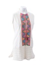 BLUSA LARGA SISADA CON CINTA BORDADA