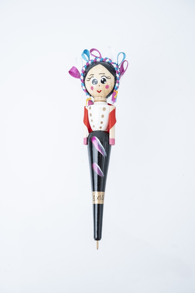 PLUMA MUJER DE MADERA