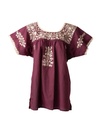 BLUSA VINO BORDADA