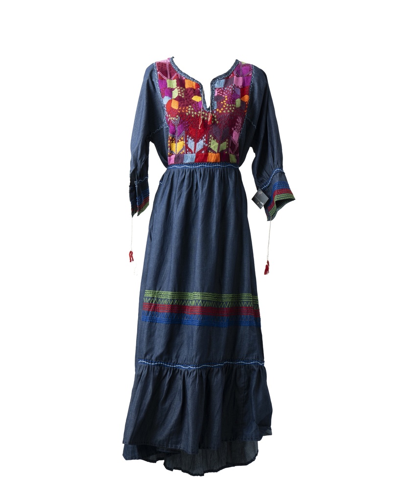 VESTIDO MEZCLILLA BORDADO