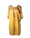 VESTIDO MOSTAZA BORDADO
