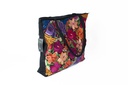 BOLSA RECTANGULAR BORDADA CON 3 CIERRES
