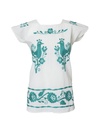 BLUSA MANTA BORDADO PÁJAROS VERDES