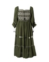VESTIDO BORDADO EN PECHERA MANGA 3/4
