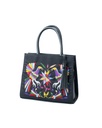 BOLSA NEGRA PIEL BORDADA PAJAROS