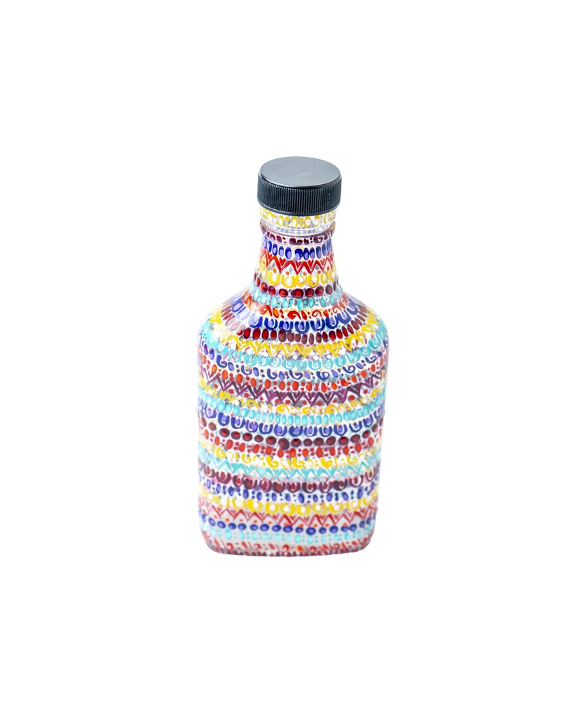 BOTELLA PINTADO ARTESANAL RECTANGULAR