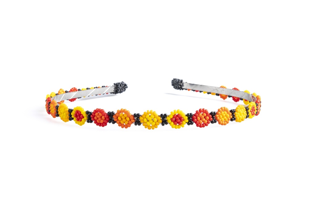 DIADEMA METAL CON FLORES CHAQUIRA COLORES