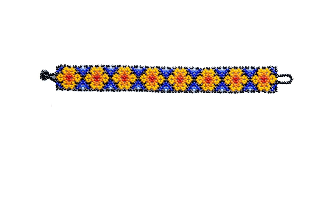 PULSERA RECTA TEJIDA CHAQUIRA FLORES