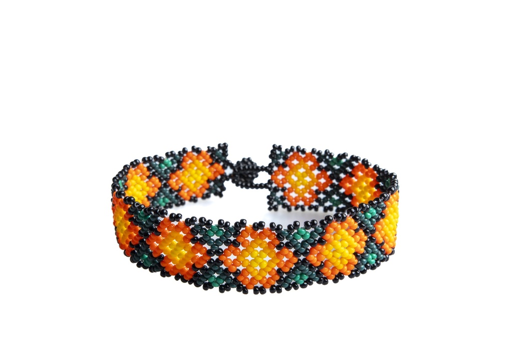 PULSERA RECTA TEJIDA CHAQUIRA FLORES