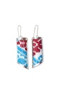 ARETES CILÍNDRICOS ALPACA CON TEJIDO 
