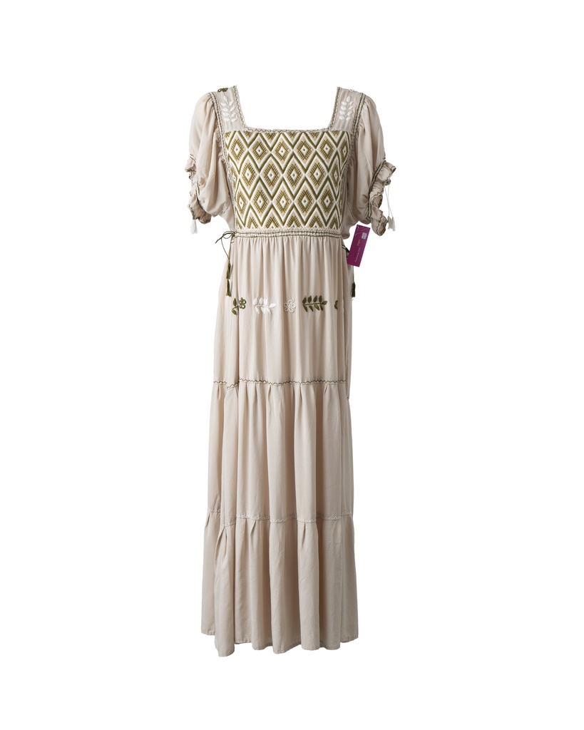 VESTIDO BORDADO PECHERA GRECAS