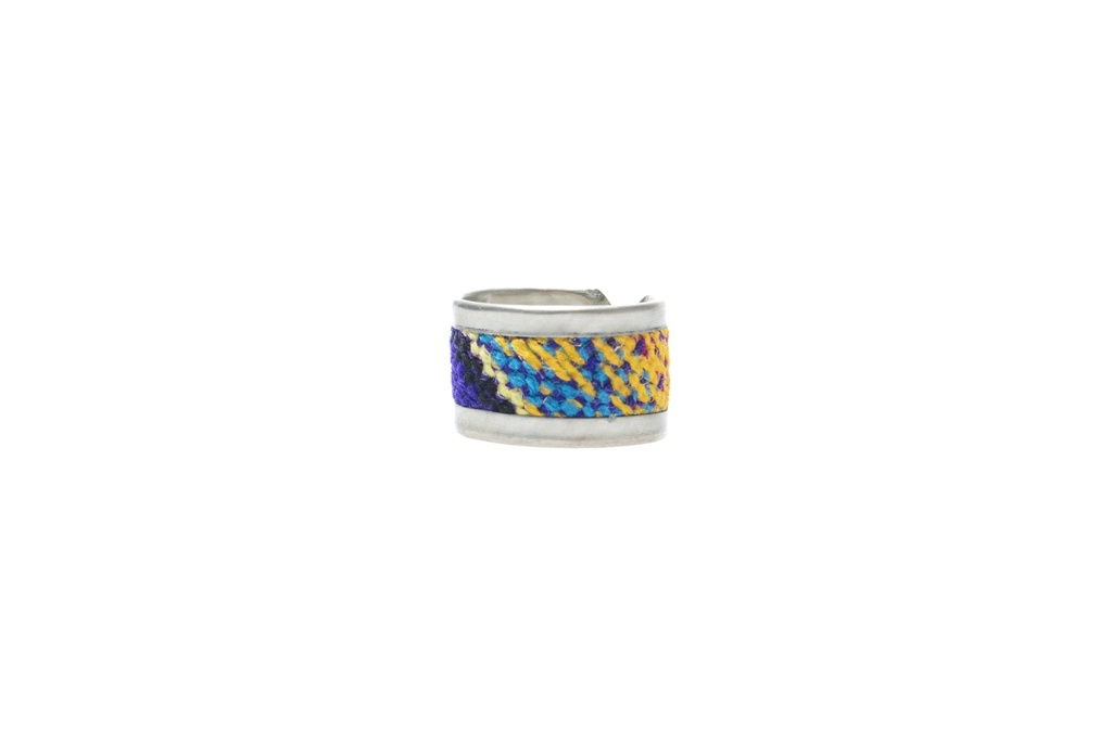 ANILLO ALPACA CON TEJIDO