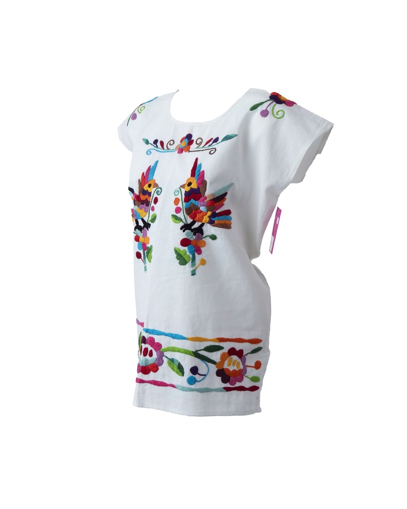 BLUSA MANTA BORDADO PÁJAROS