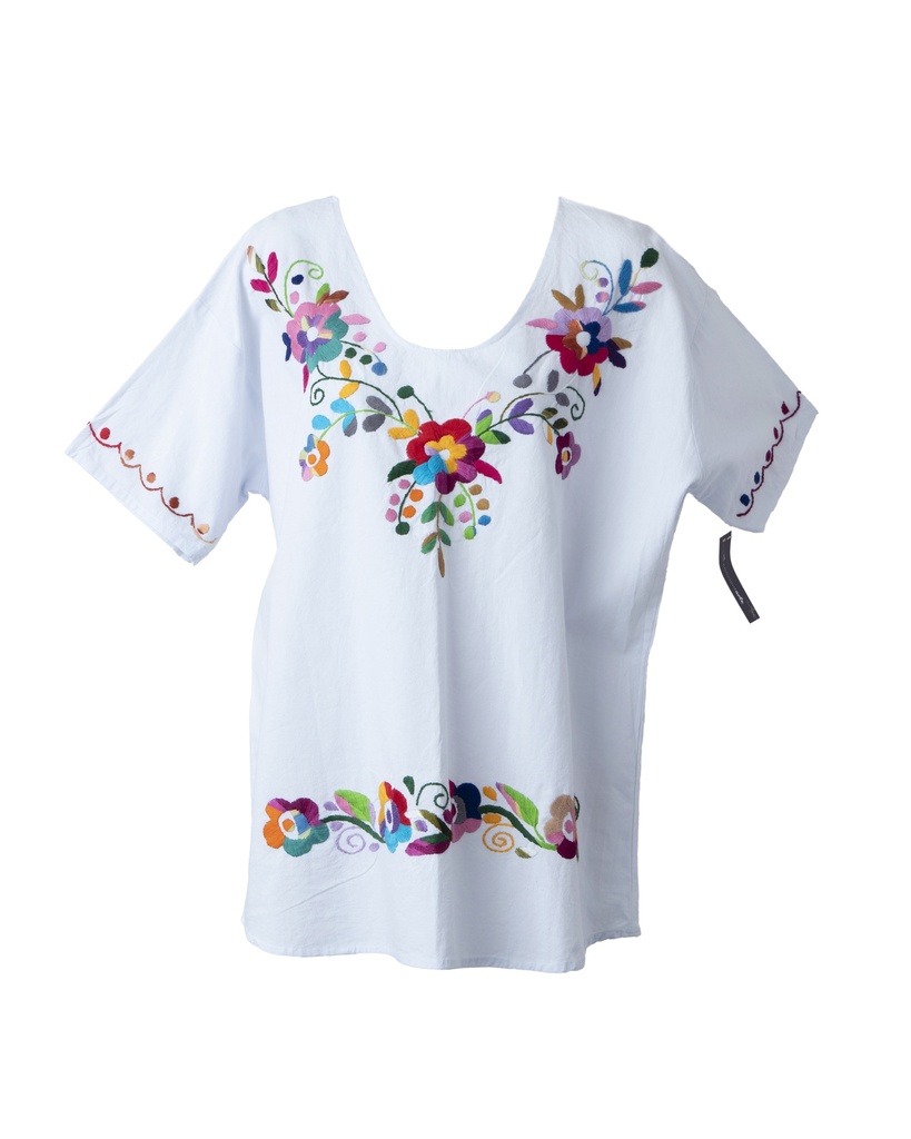 BLUSA MANTA BORDADO FLORES
