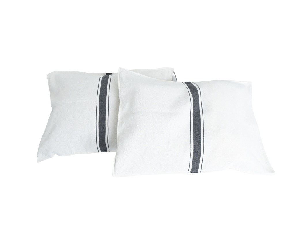 FUNDAS EN  TELAR CON FRANJAS