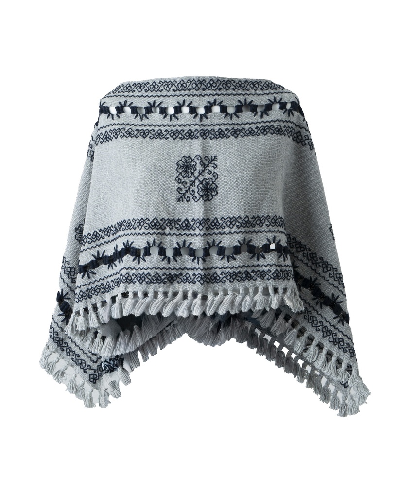 HUIPIL BORDADO DESHILADO CON FLECOS