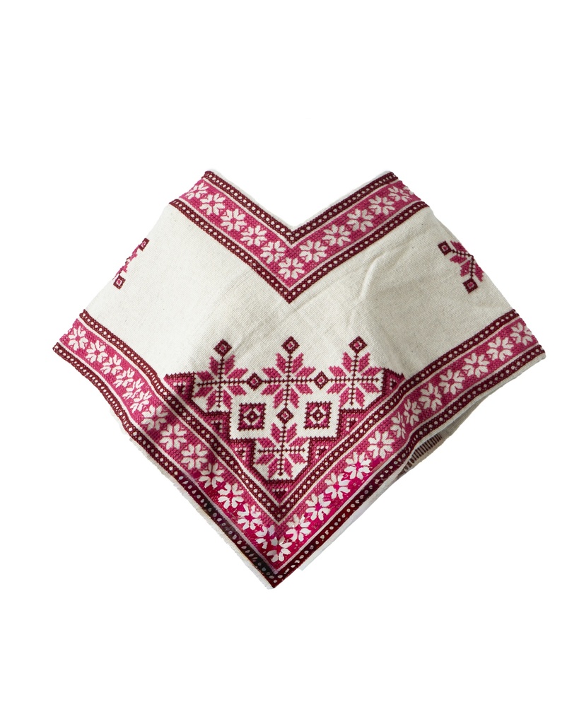 HUIPIL LANA BORDADO ROSA