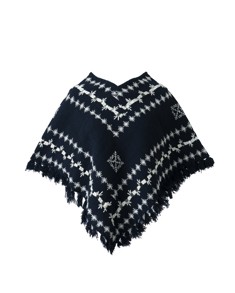 HUIPIL BORDADO DESHILADO CON FLECOS