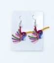 ARETES COLIBRÍ TEJIDOS HILO 