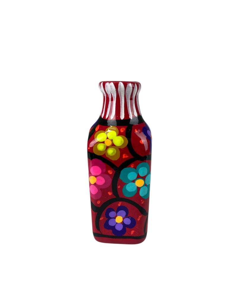 SALERO DE BARRO BOTELLA MULTICOLOR