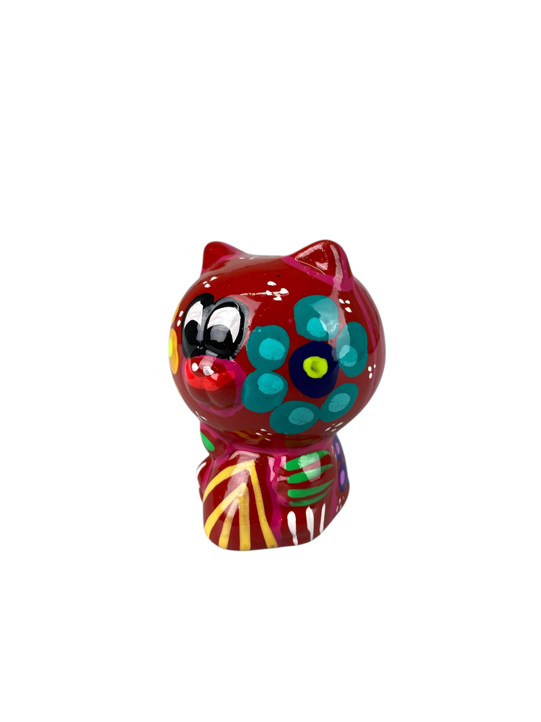 SALERO DE BARRO GATO MULTICOLOR