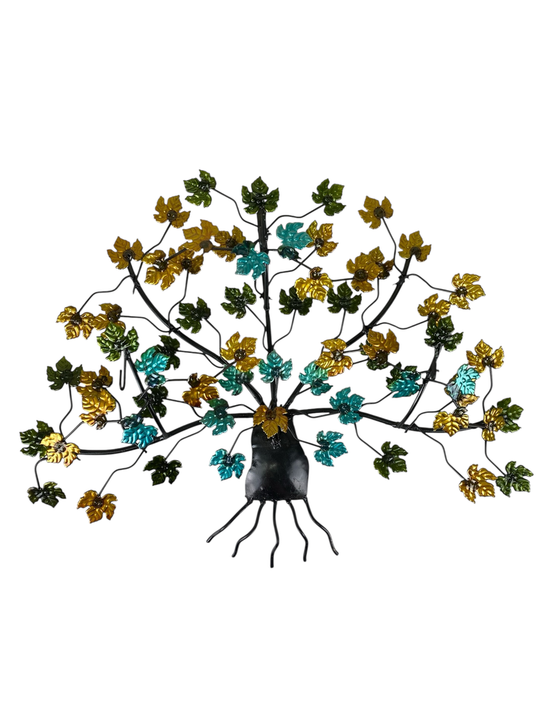 ARBOL REPUJADO CON HOJAS OTOÑO