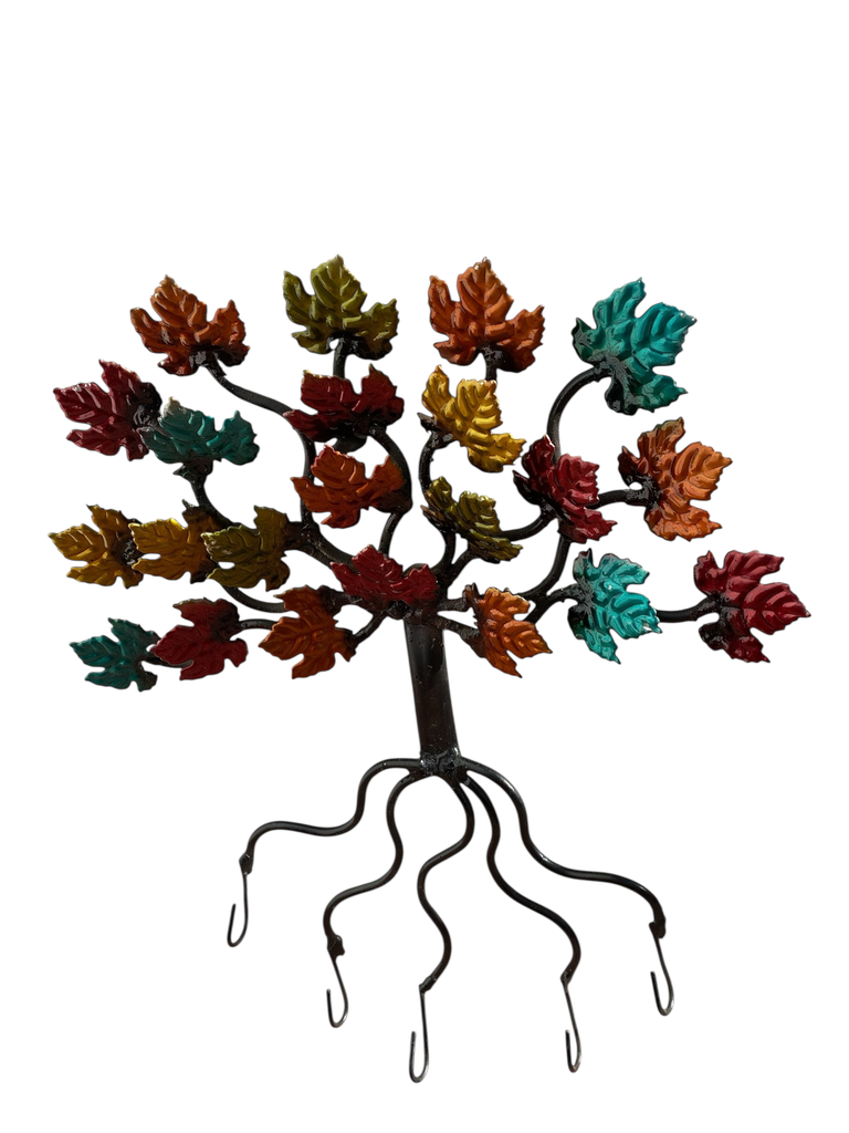 ARBOL REPUJADO MINI CON HOJAS OTOÑO