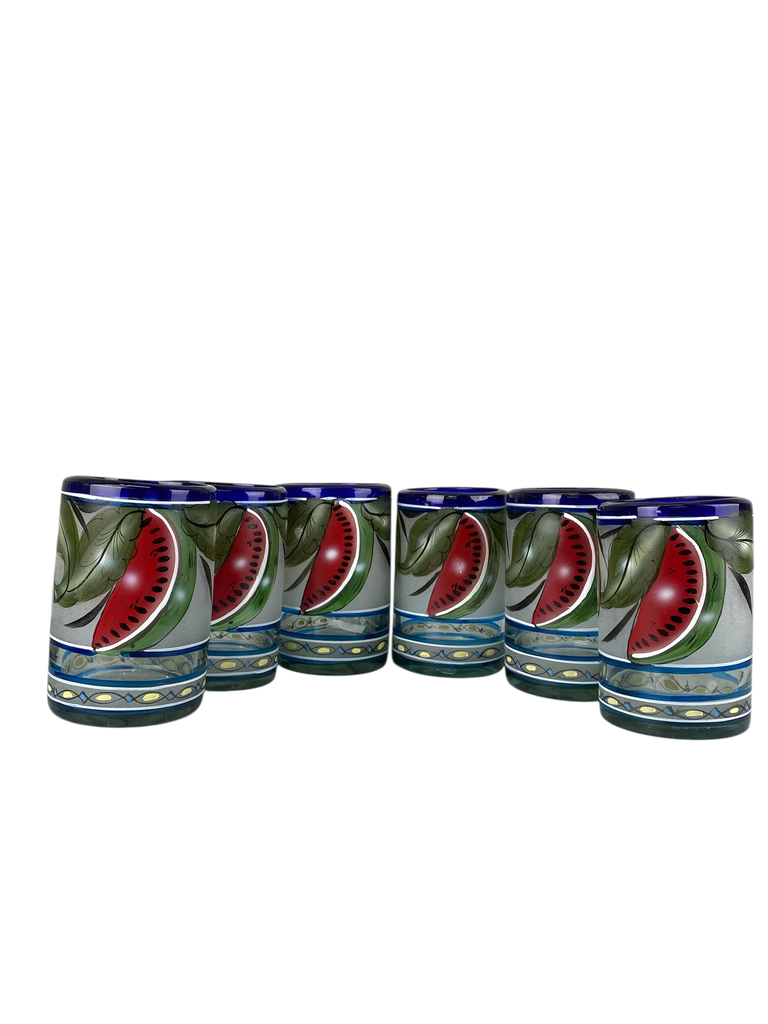 VASOS VIDRIO SOPLADO SANDÍA