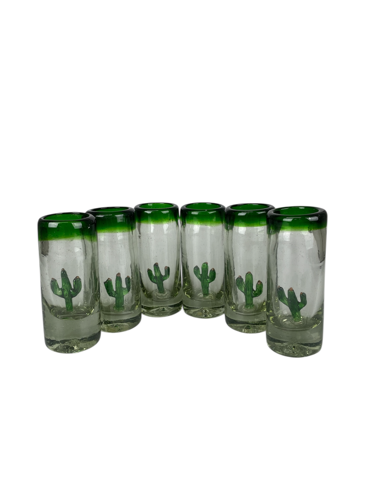 TEQUILEROS VIDRIO SOPLADO FIGURA NOPAL INTERIOR