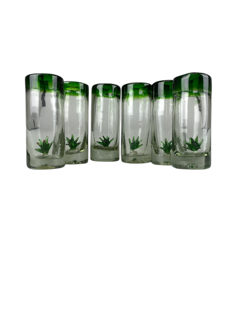 TEQUILEROS VIDRIO SOPLADO FIGURA MEZCAL INTERIOR