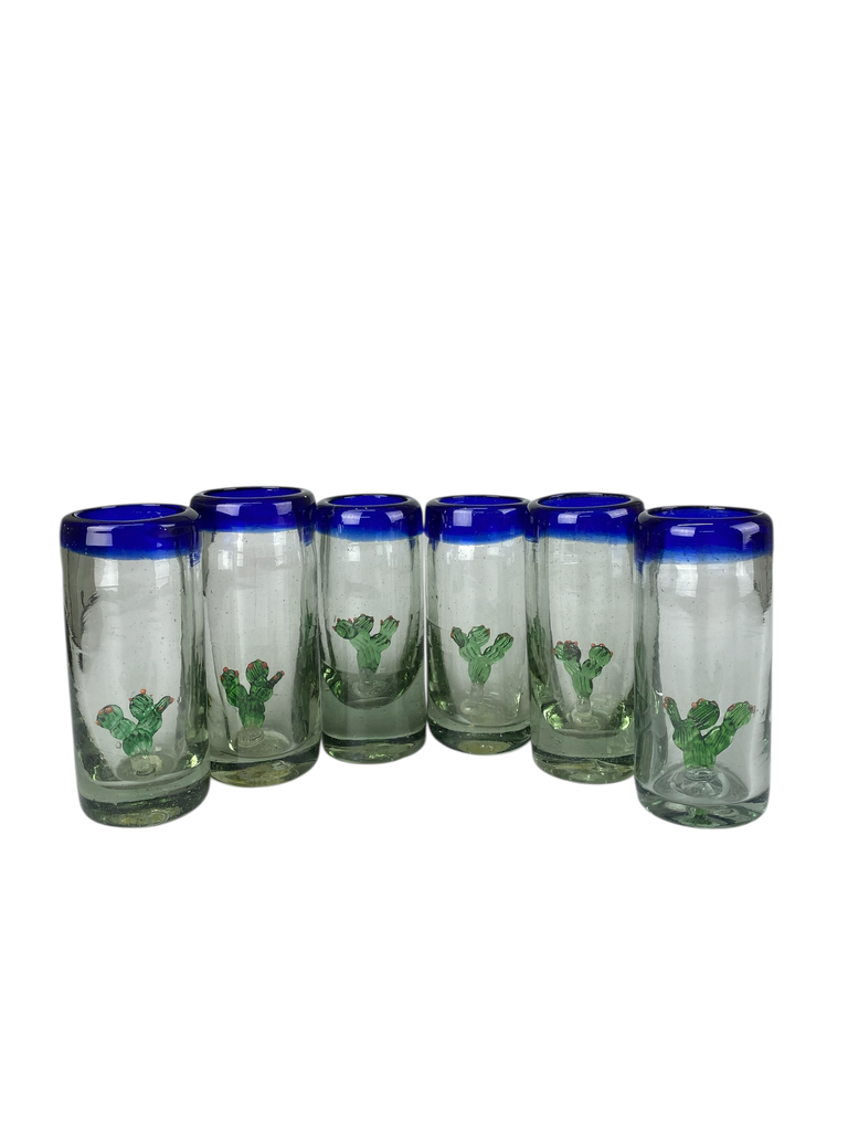 TEQUILEROS VIDRIO SOPLADO FIGURA NOPAL INTERIOR