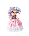 MUÑECA LELE CON TRENZA, FLORES Y VESTIDO ENCAJE