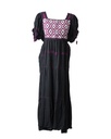 VESTIDO NEGRO BORDADO GRECAS 