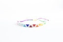 PULSERA TEJIDA CON TRIÁNGULOS